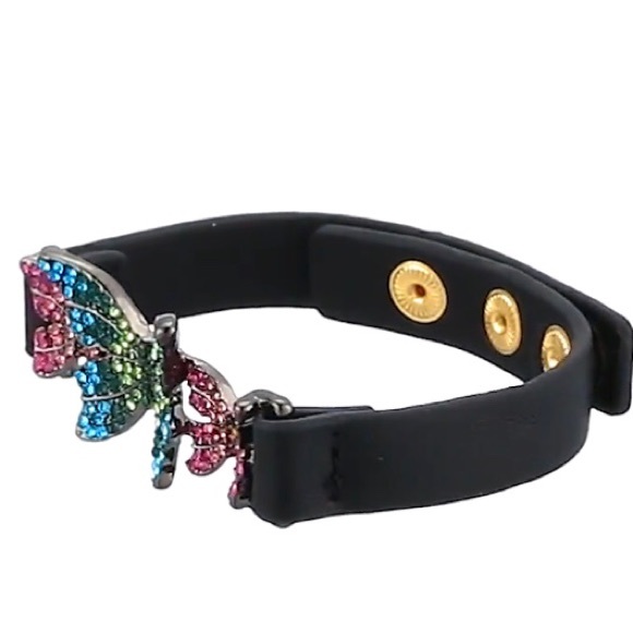 Betsey Johnson Hematite Pave Purple Wrap Bracelet - Picture 4 of 6